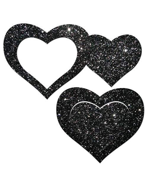 Pastease Glitter Peek A Boob Hearts - Image 2