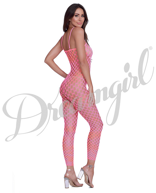 Simply Sexy Convertible Diamond Pattern Open Crotch Bodystocking - Image 2