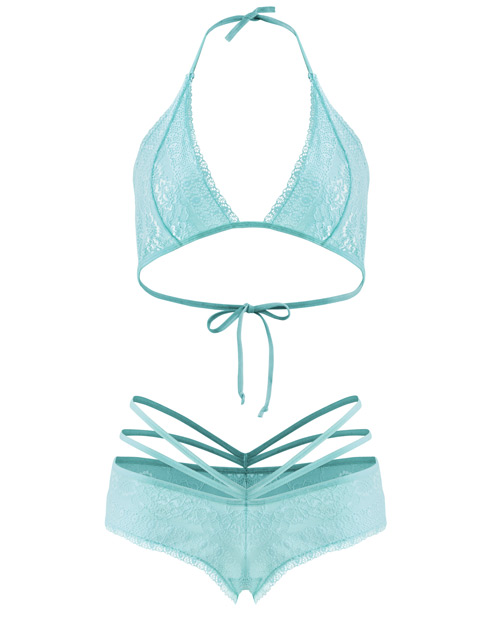 Spring Forget Me Not Bralette & Caged Shortie - Image 2