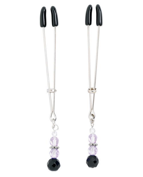 Spartacus Adjustable Tweezer Nipple Clamps W/ Beads - Image 2