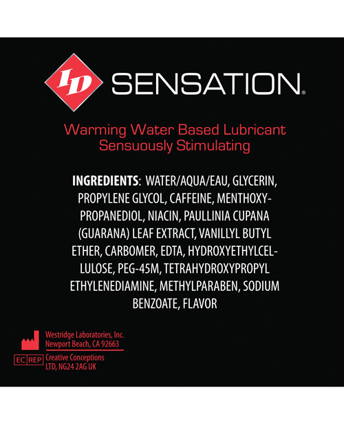 Id Sensation Waterbased Warming Lubricant - Image 2
