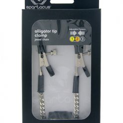 Spartacus Adjustable Alligator Nipple Clamps W/silver Chain
