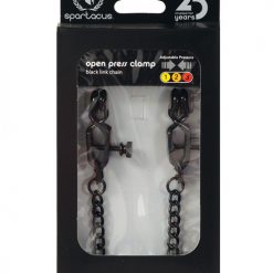 Spartacus Adjustable Alligator Nipple Clamps W/black Chain