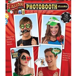 Casino Photo Booth Prop Kit - Set Of 18 Pc