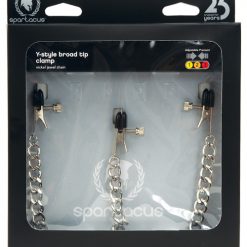 Spartacus Y-style Broad Tip Nipple Clamps & Clit Clamp