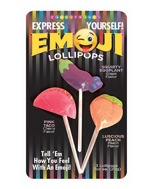 Express Yourself Emoji Lollipops - Asst. Flavors Pack Of 3