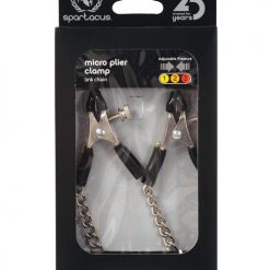 Spartacus Adjustable Micro Plier Nipple Clamps W/link Chain