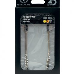 Spartacus Adjustable Tweezer Nipple Clamps W/jewel Chain