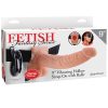 Fetish Fantasy Series 9" Vibrating Hollow Strap On W/balls - Flesh