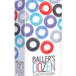 The 9's Baller's Dozen 12pc Cockring Set - Asst. Colors