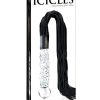 Icicles No. 38 Hand Blown Glass Handled Whip - Clear