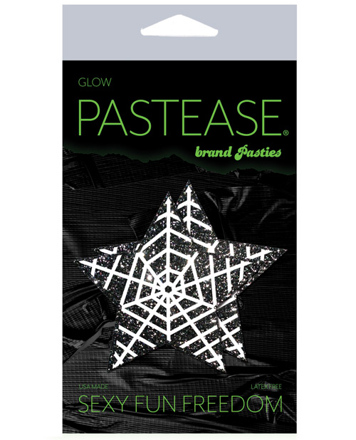 Pastease Halloween Glitter Web - Glow In The Dark Black/white O/s