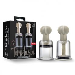 Blush Temptasia Clit & Nipple Large Twist Suckers - Clear Set Of 2