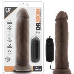 Blush Dr. Skin Dr. Throb 9.5" Cock W/suction Cup - Chocolate