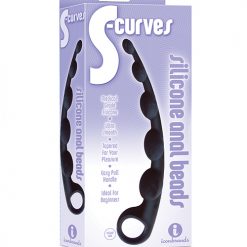 The 9's S-curved Silicone Anal Beads