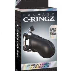 Fantasy C-ringz Extreme Silicone Cock Blocker - Black