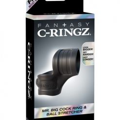 Fantasy C-ringz Mr. Big Cock Ring & Ball Stretcher - Black