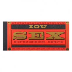 I.o.u Sex Checks Coupon Book