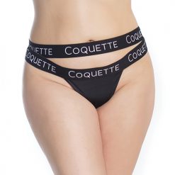 Fine Lace Back W/double Strap Waistband Black Xl