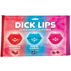 Dicklips Edible Gummy Cock Rings - Asst. Flavors Pack Of 3