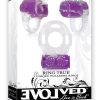 Evolved Ring True Unique Pleasure Rings Kit - 3 Pack Clear/purple