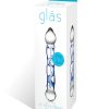 Glas 6.5" Tip Textured Glass Dildo