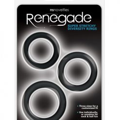 Renegade Diversity Rings - Black Pack Of 3