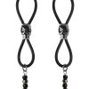 Bijoux De Nip Nipple Halos Black Skull Slider - Black/silver