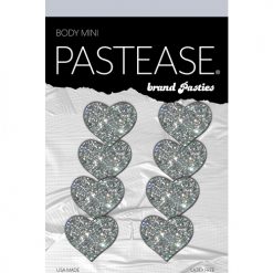 Pastease Mini Glitter Hearts - Silver Pack Of 8