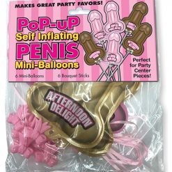 Pop Up Self Inflating Penis Mini Balloons - Pack Of 6