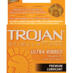 Trojan Ribbed Condoms - Box Of 3