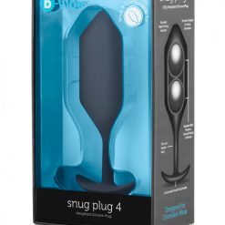 B-vibe Weighted Snug Plug 4 - .257 G Black