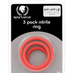 Spartacus Nitrile Cock Ring Set - Pack Of 3