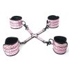 Spartacus Faux Leather Wrist & Ankle Restraints W/hog Tie