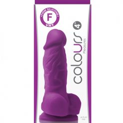 "Colours Pleasures 4"" Dong W/balls & Suction Cup"
