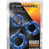 Blush Stay Hard Beaded Cock Rings 3 Pack