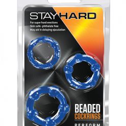 Blush Stay Hard Beaded Cock Rings 3 Pack