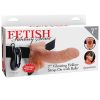 "Fetish Fantasy Series 7"" Vibrating Hollow Strap On W/balls"