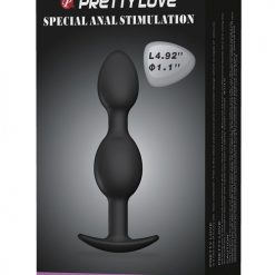 Pretty Love Silicone Anal Plug W/ball - Black