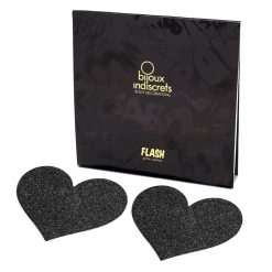Bijoux Indiscrets Flash Pastie - Heart Black